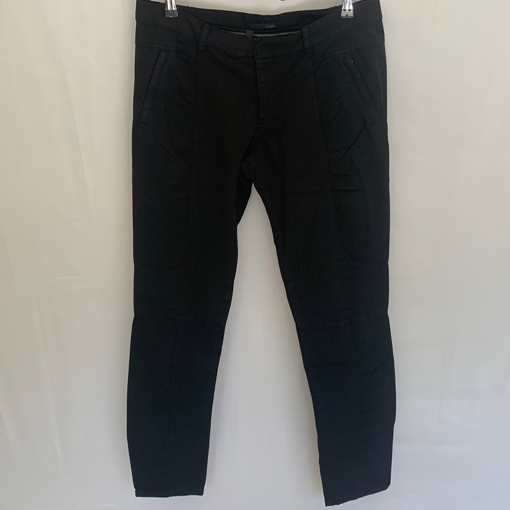 Obakki Tapered Canvas Stretch Black Pants Size 10